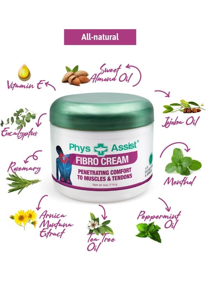 PhysAssist Fibro Cream Help to Soothe & Ease Tenderness, Generalized Pain & Sensitivity of Tissue & Muscles. 4 oz - Image 4